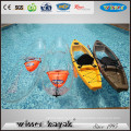 Single Sit on Top Bottom Transparent Fishing Kayak with Deluxe Kayak Seat